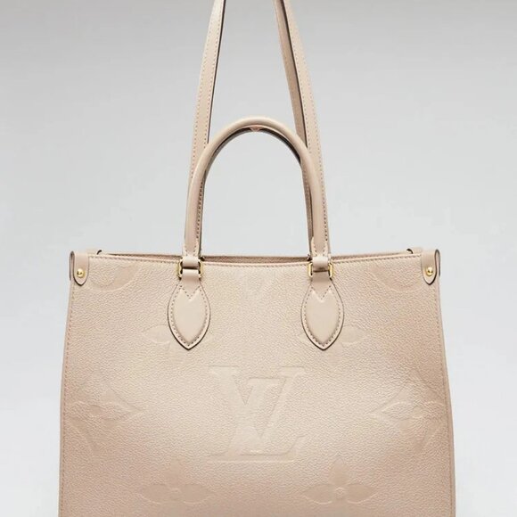 Louis Vuitton Turtledove Monogram Empreinte Leather Onthego MM Bag - Picture 1 of 10